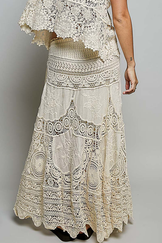 Crochet Lace Maxi Skirt