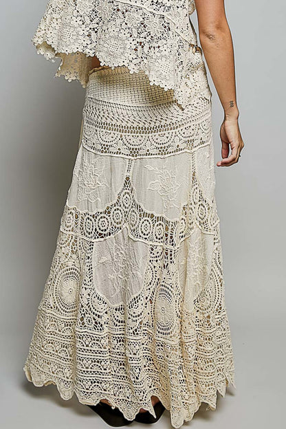 Crochet Lace Maxi Skirt
