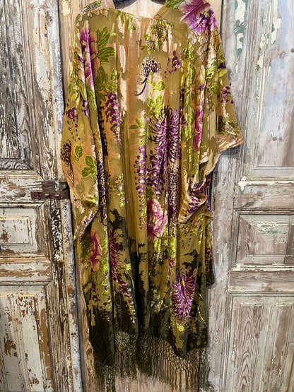 Velvet Holiday Garden Kimono