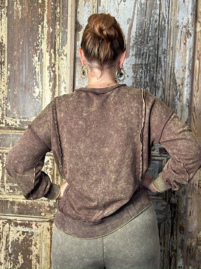 Split Cuff Sweatshirt-9871