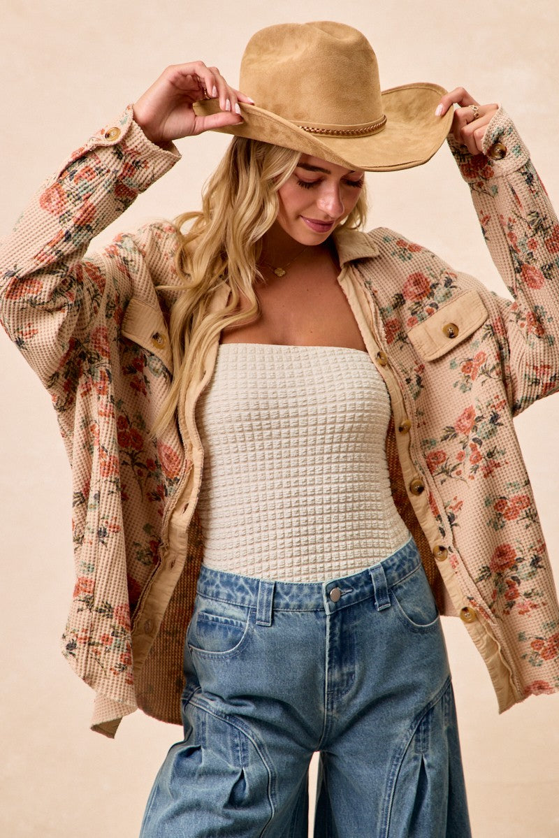 Floral Thermal Shacket