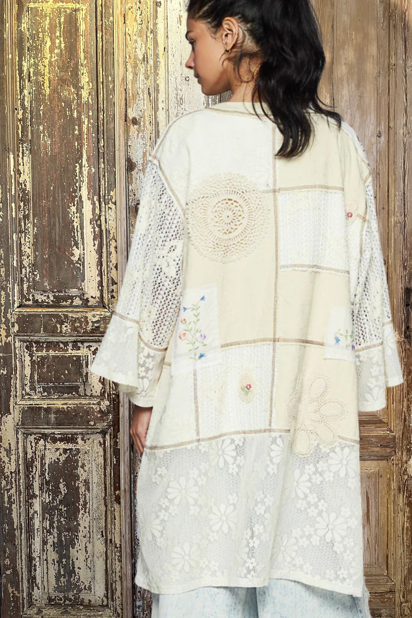 Lacey Patched Kimono