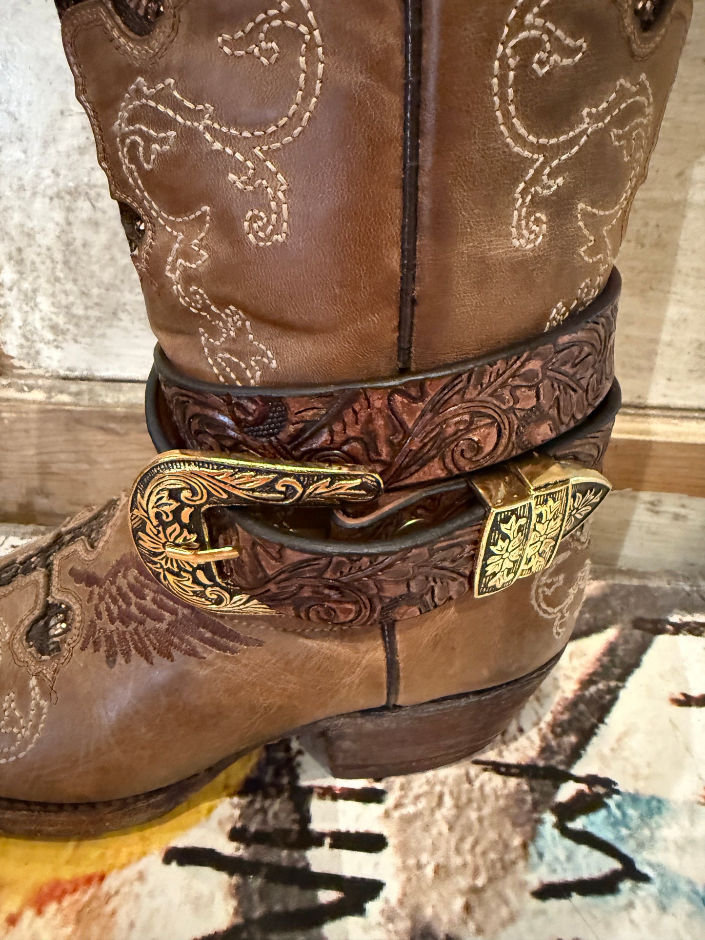 Tooled Boot Belt