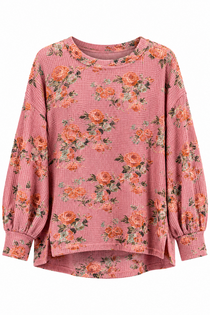 Oversized Thermal Floral Top