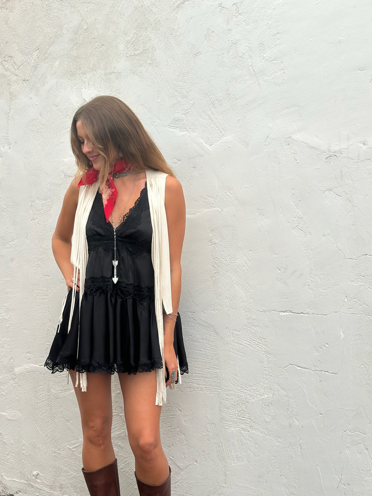 Suede Fringe Vest