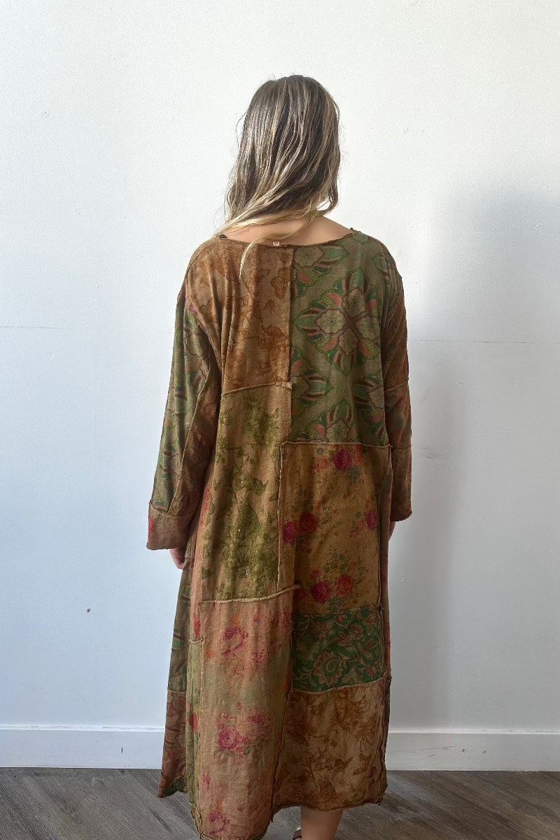 Patchwork Knit Dress