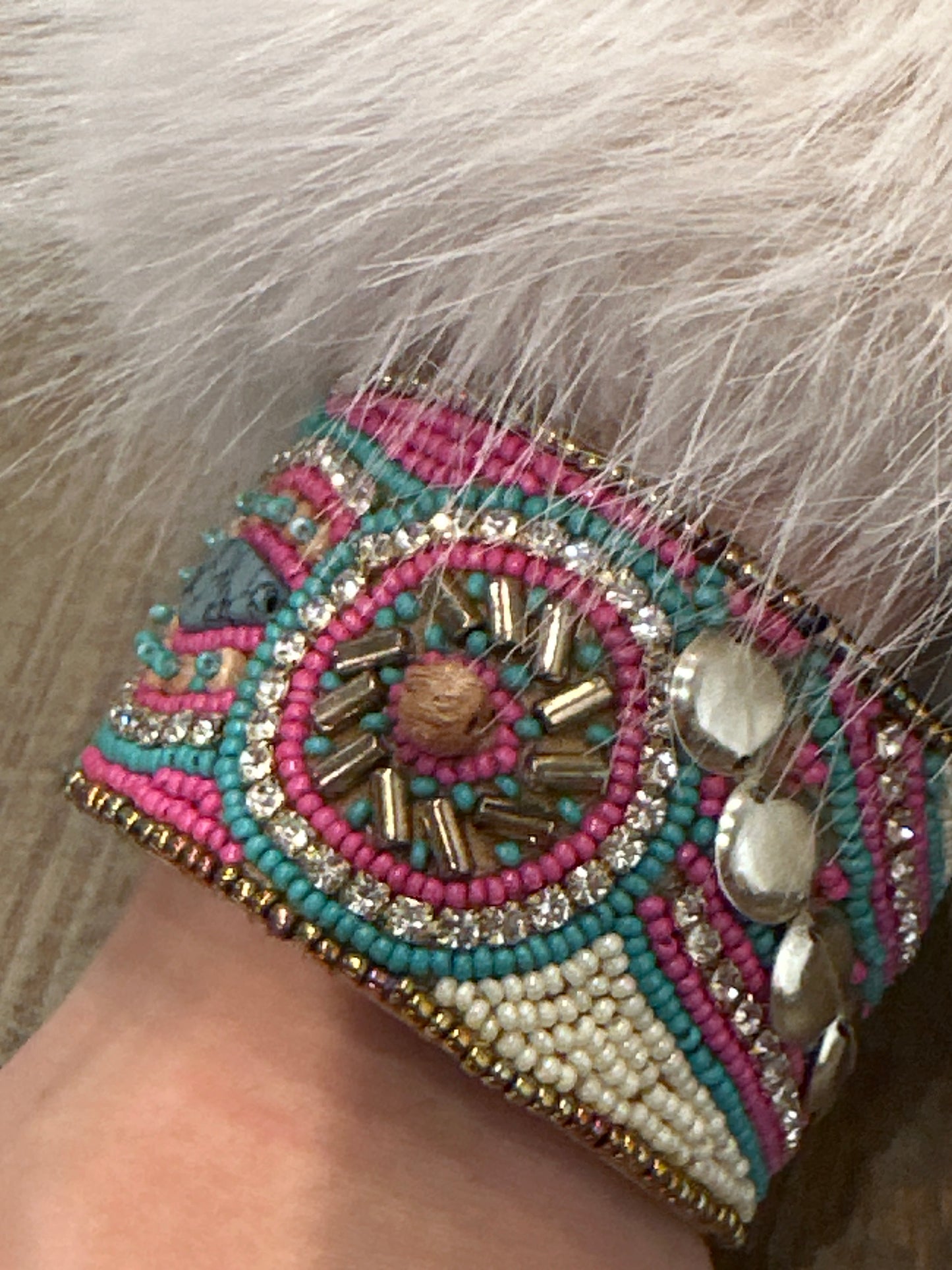 Beaded Metal Cuff