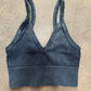Vintage Ribbed V Bra Top
