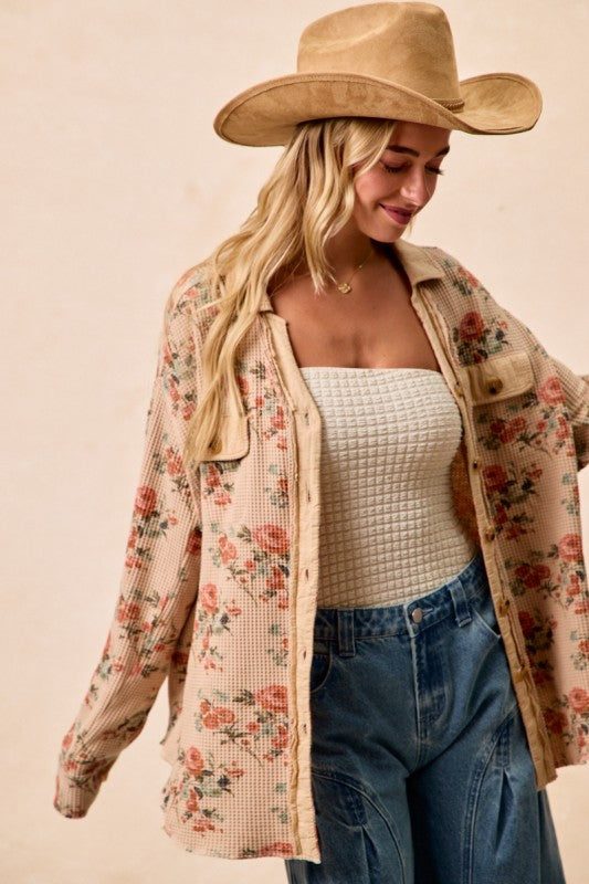 Floral Thermal Shacket