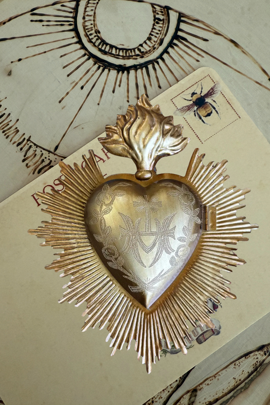 Flaming 8" Heart Box