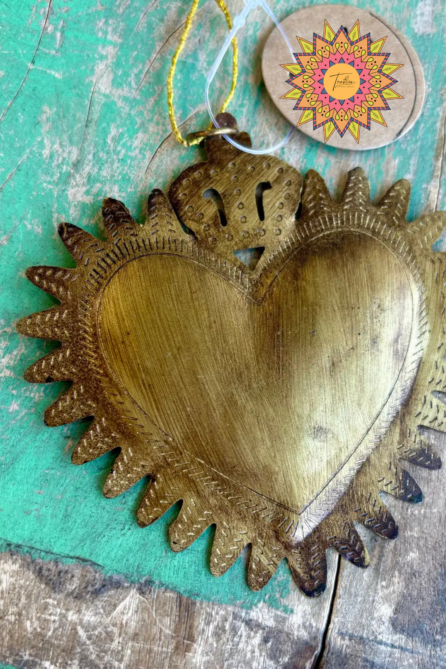 Small Crowned Sacred Heart Ornament