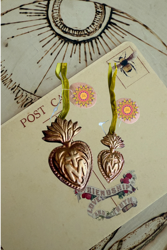 Jesus Mary Heart Bubble Ornament