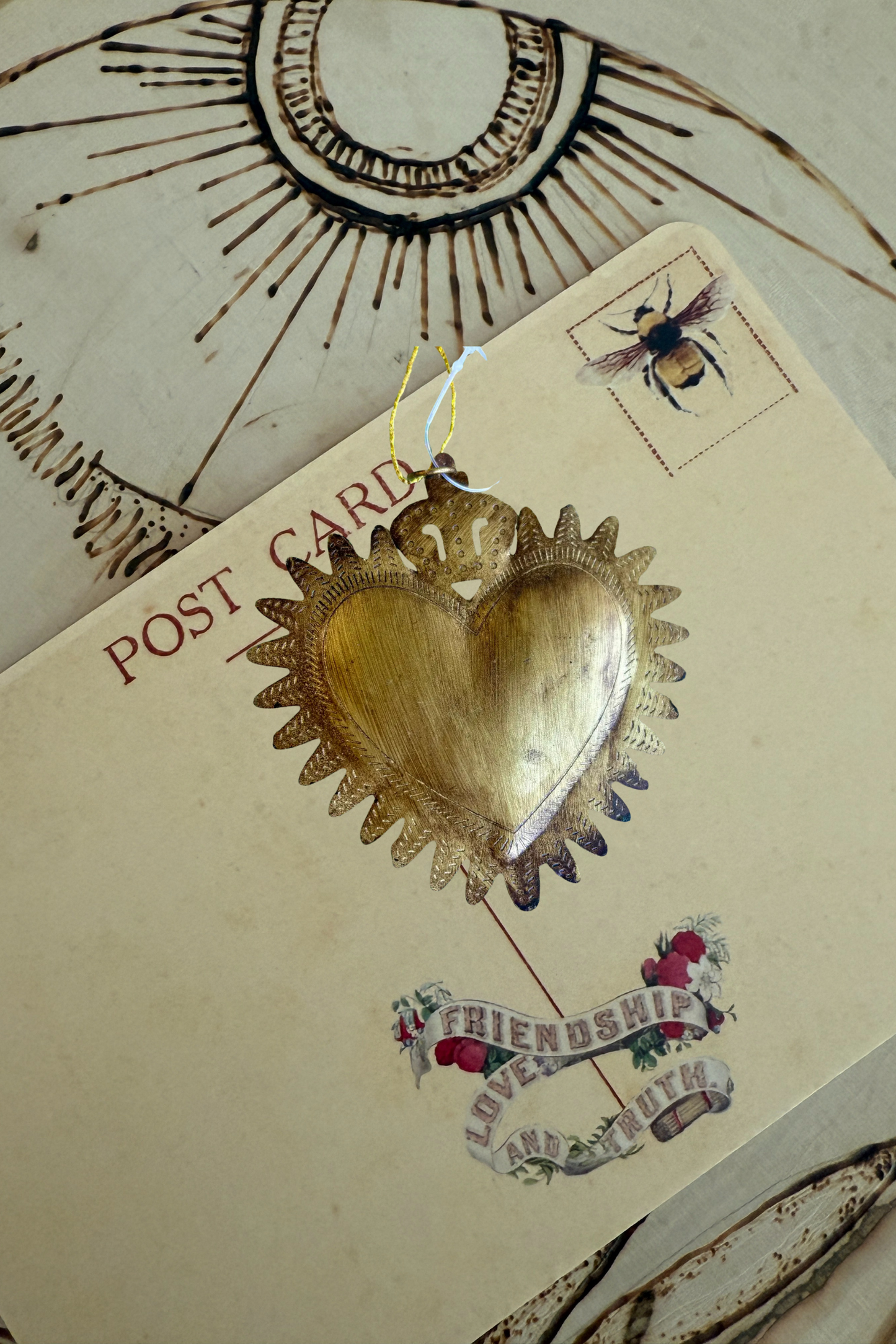 Small Crowned Sacred Heart Ornament