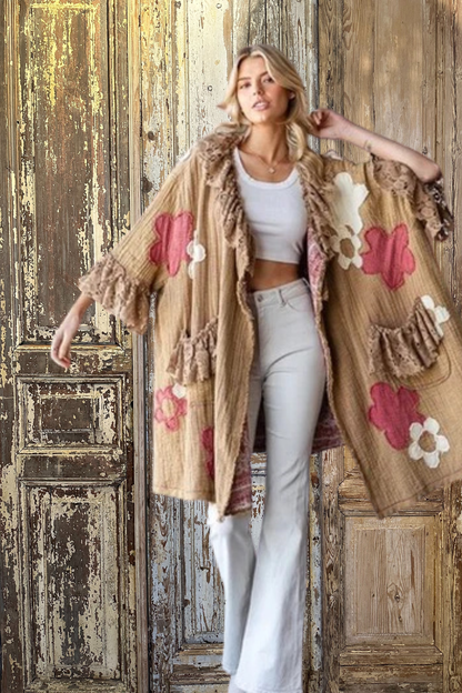 Washed Floral Patchwork Duster-9917