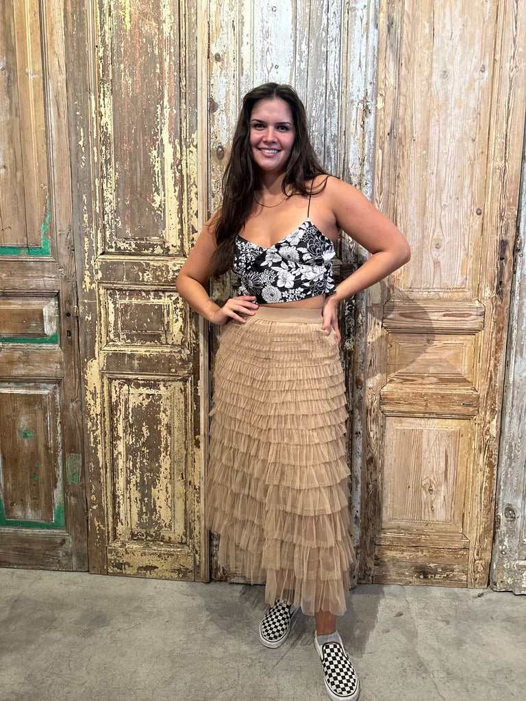 Combo Sized Ruffled Tulle Skirt