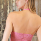 Lace Back Halter Top-9891