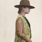 Pistachio Suede Fringe Vest
