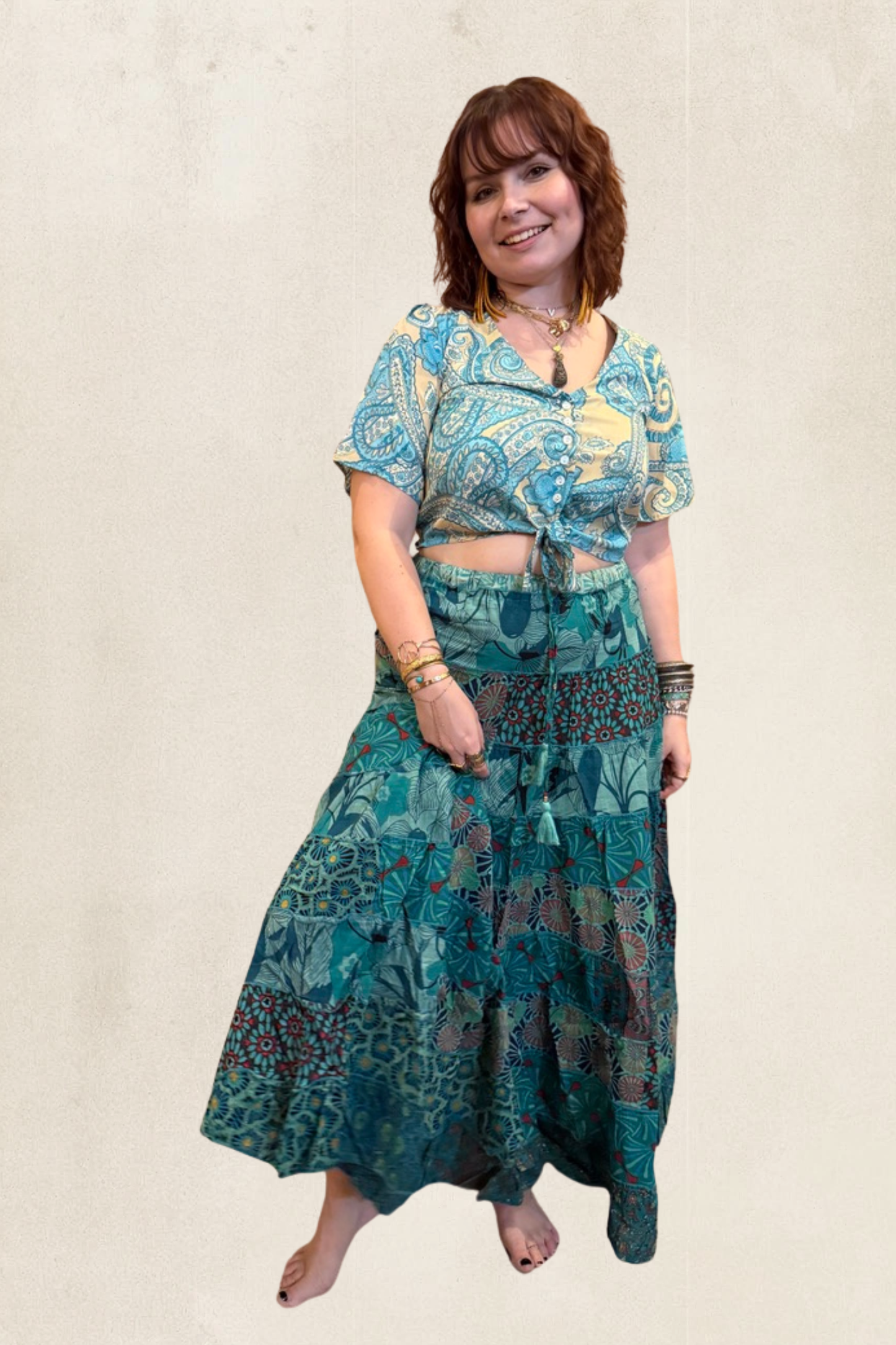 Boho Tie Front Top