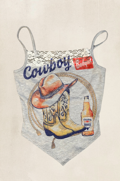 Cowboy Lace Triangle Tank