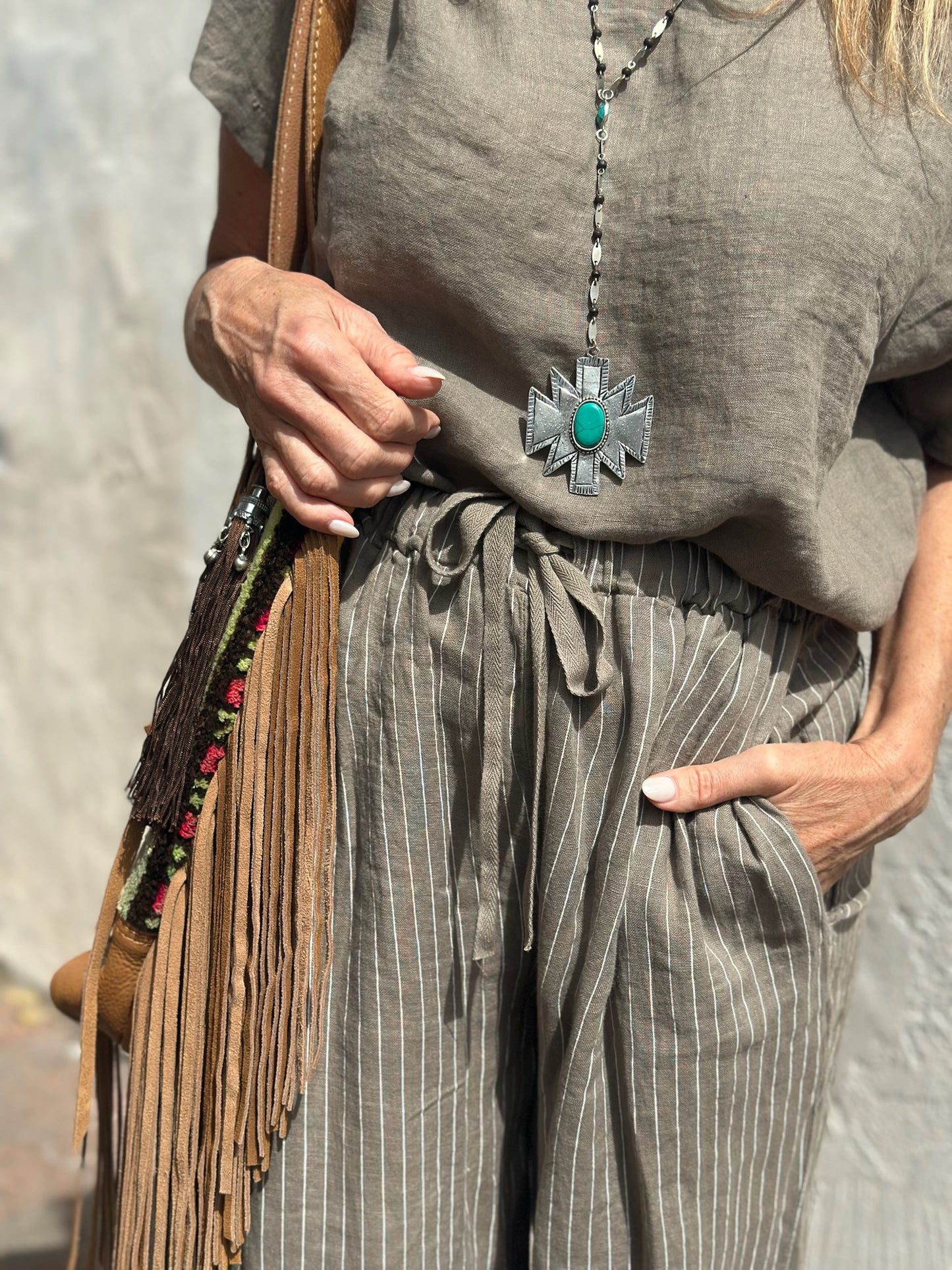 Striped Linen Pants