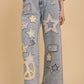 Star & Peace Patch Jeans