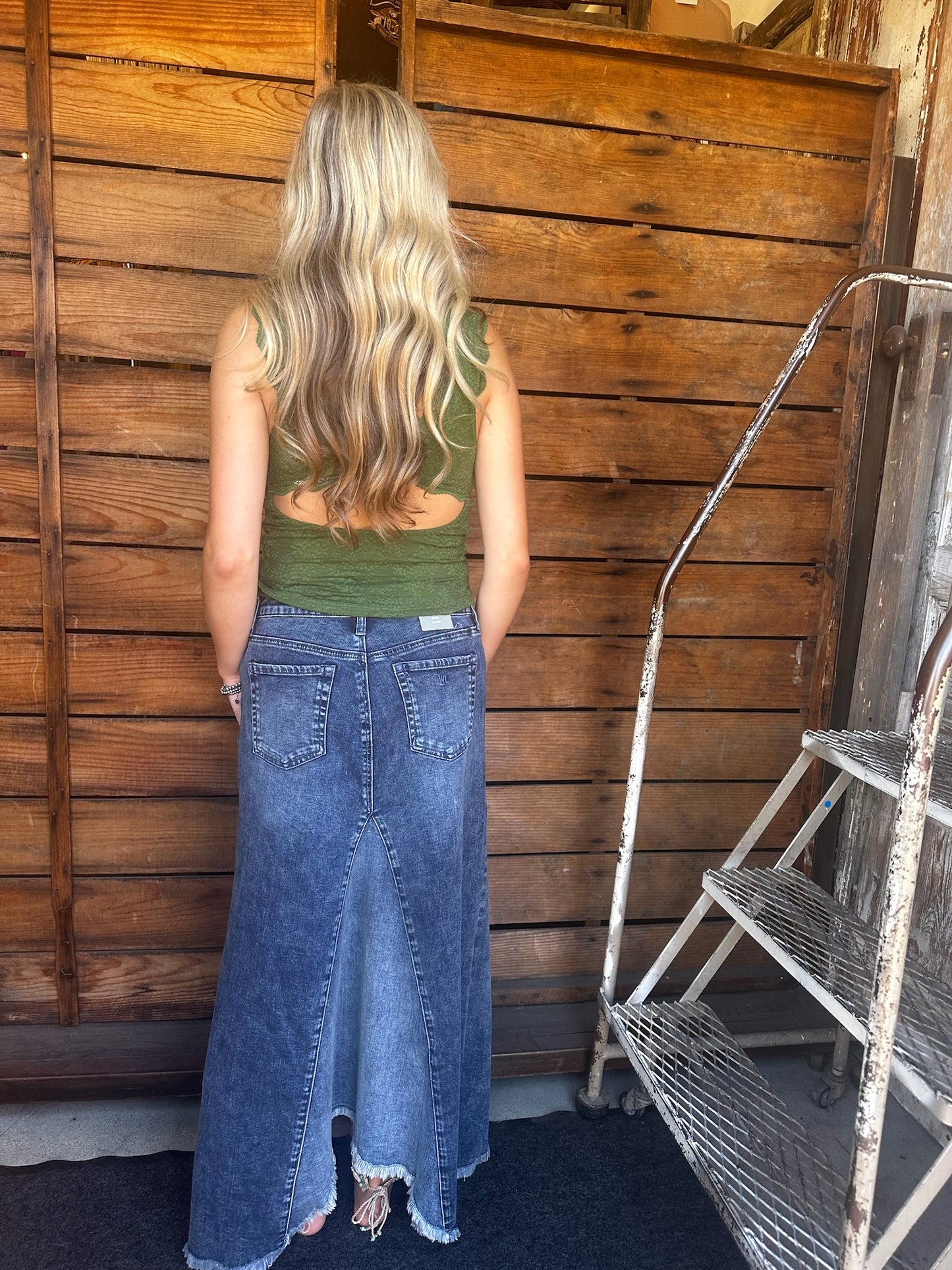 Denim Maxi Skirt
