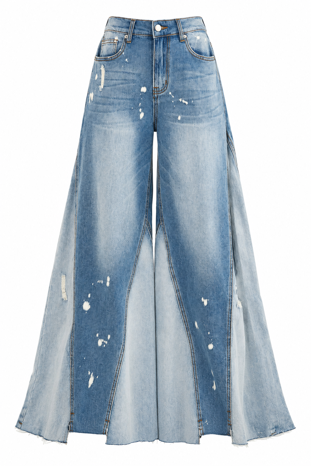 Bleached Wide Leg Jeans