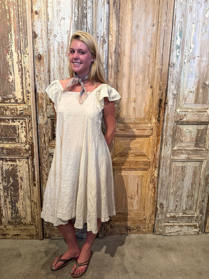 Flutter Linen Dress