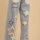 Star & Peace Patch Jeans