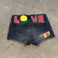 Size 26 Up Cycled Love Shorts