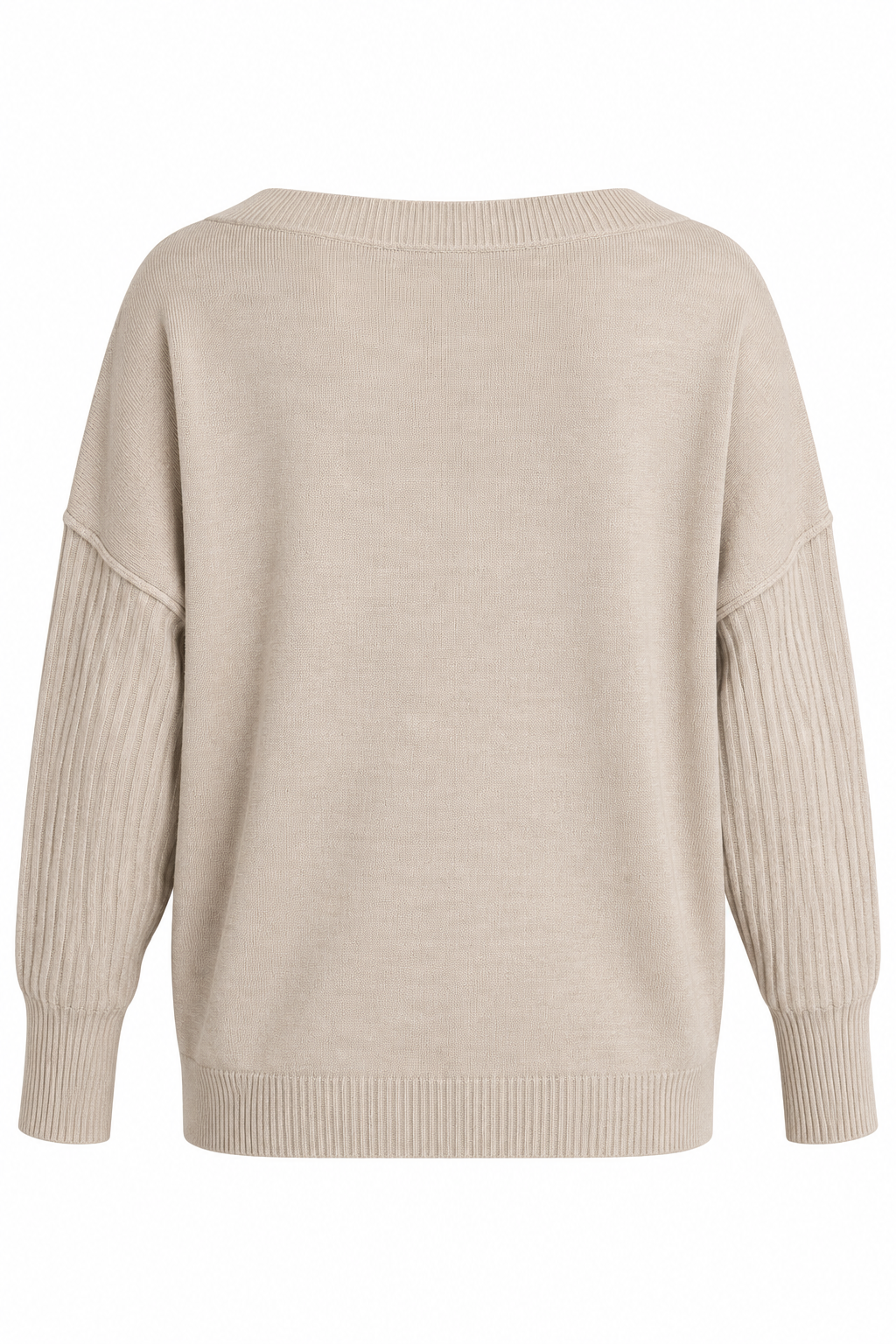 V Neck Side Slit Sweater-9877