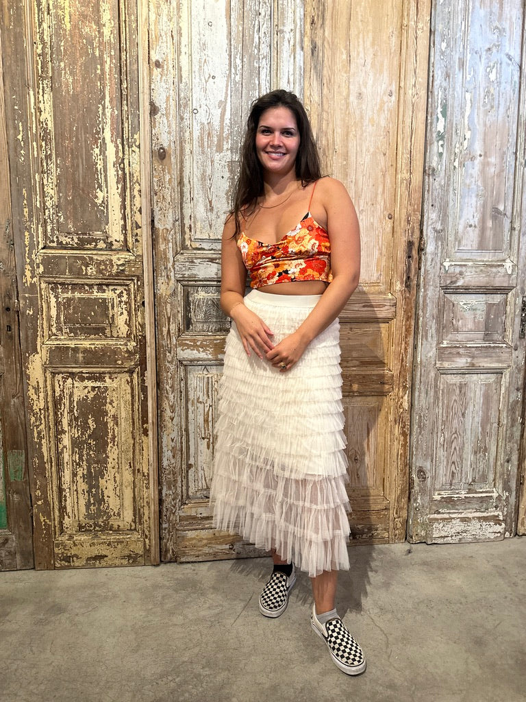 Combo Sized Ruffled Tulle Skirt