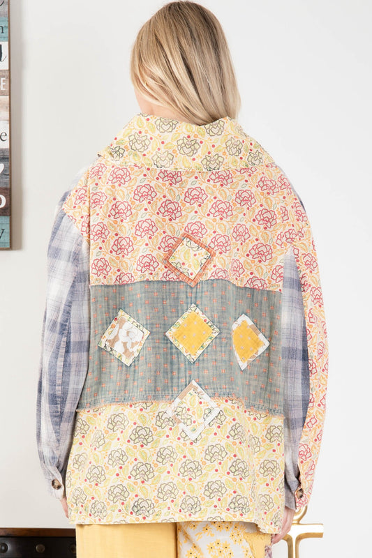 Patchwork Detail Jacket-9987