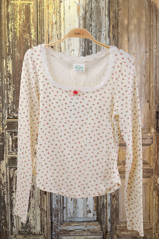 Cotton Mini Flower Top