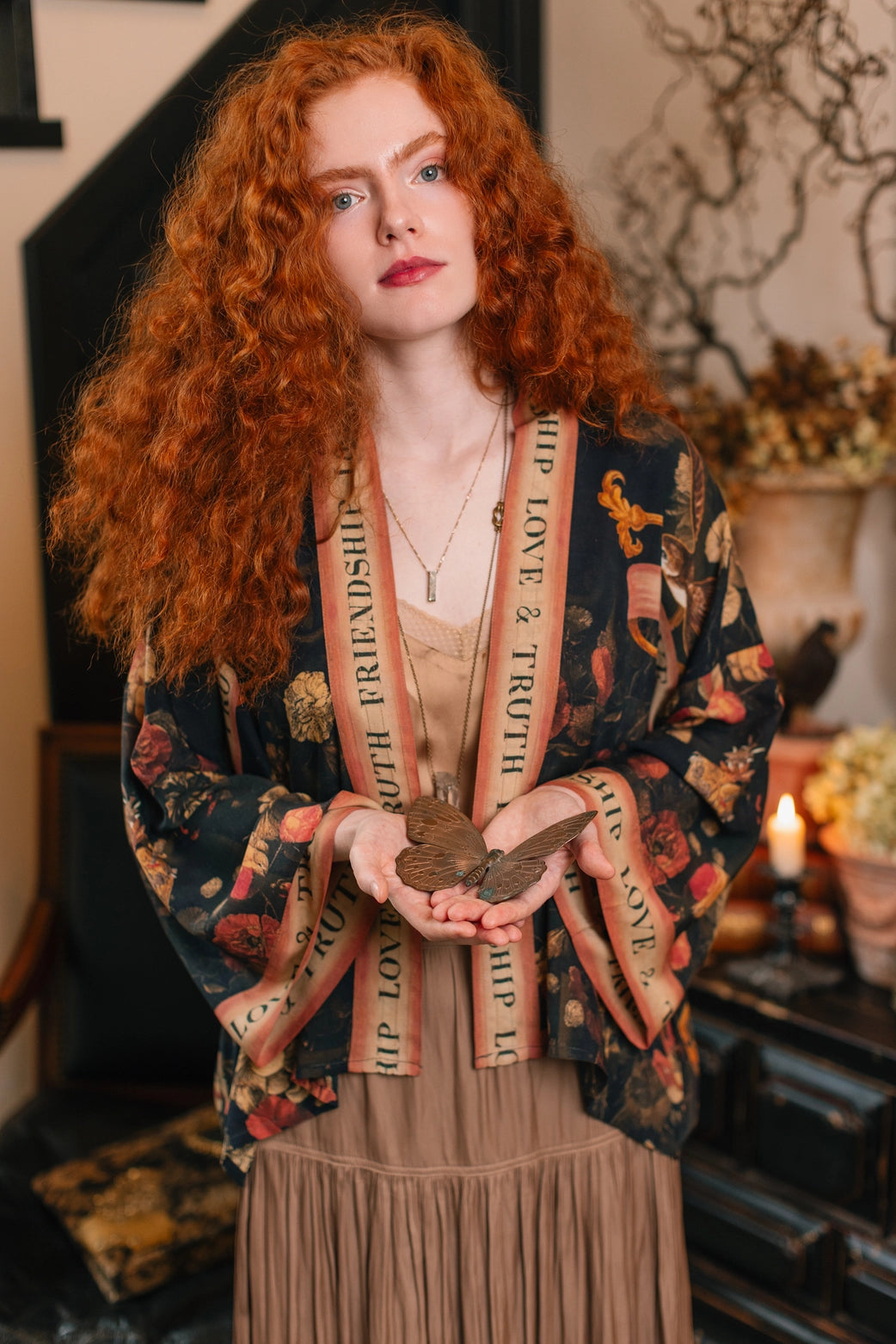 Heart of Gold Cropped Kimono