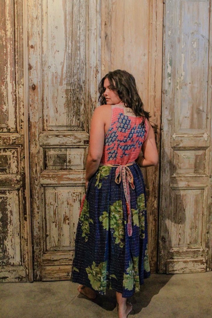 Kantha Sunrise Vest Duster