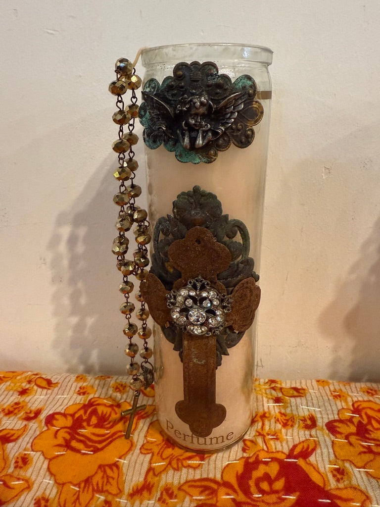 Ornate Glass Vintage Candles