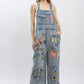 Patched Washed Overalls