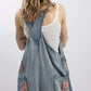 Patched Washed Overalls