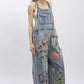 Patched Washed Overalls