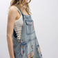 Patched Washed Overalls