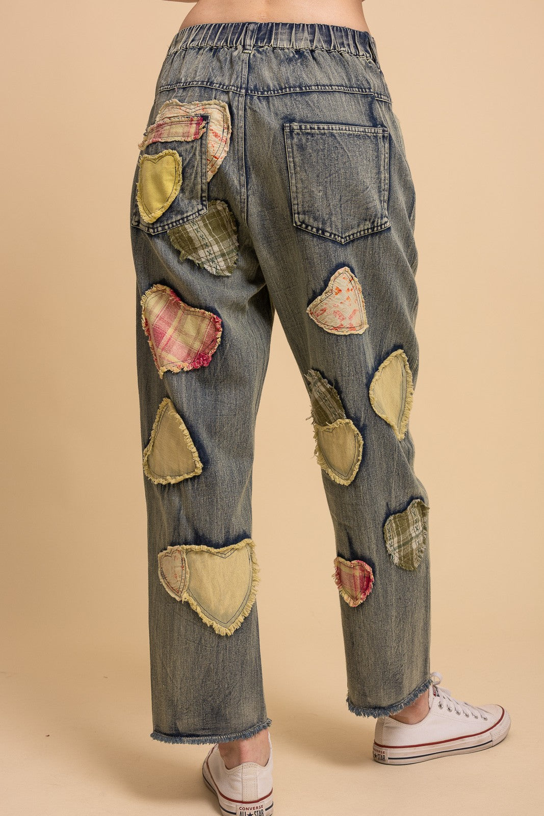 Heart Patchwork Jeans
