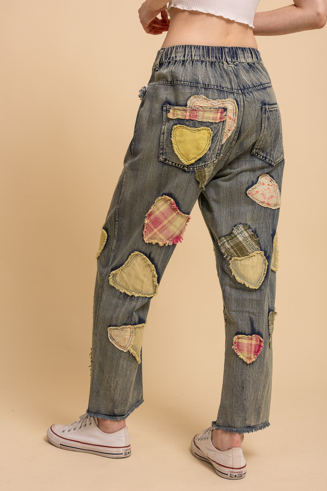 Heart Patchwork Jeans