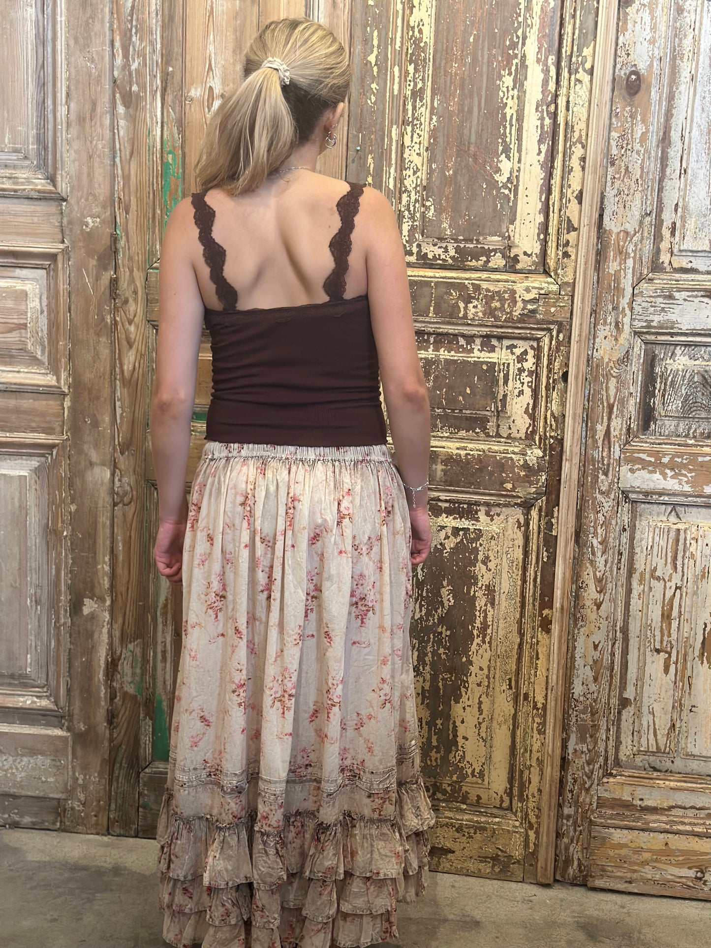 Floral Ruffle Midi