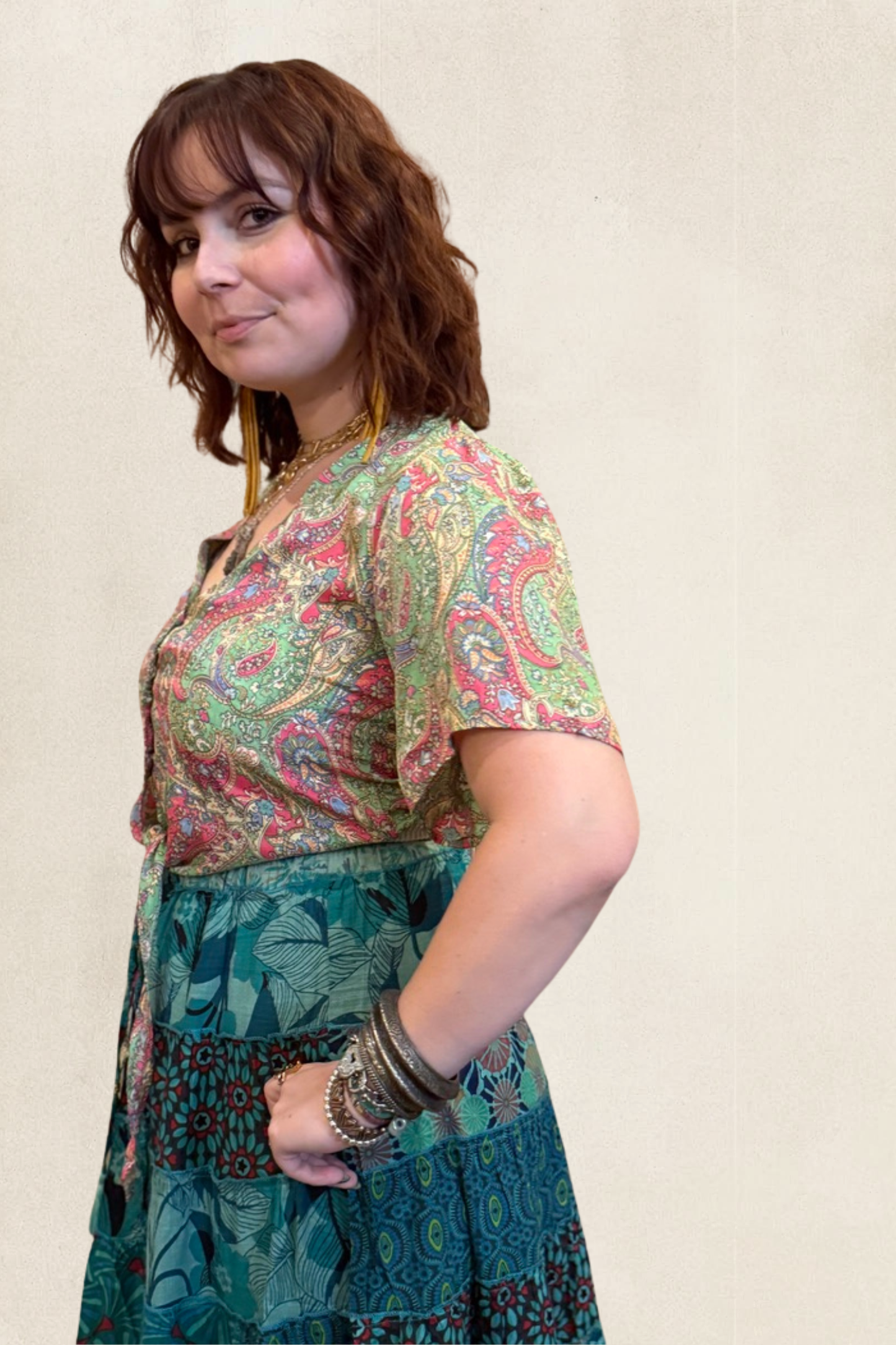 Boho Tie Front Top