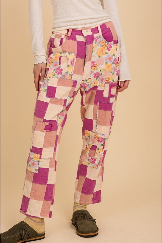 Pink Patched Pants