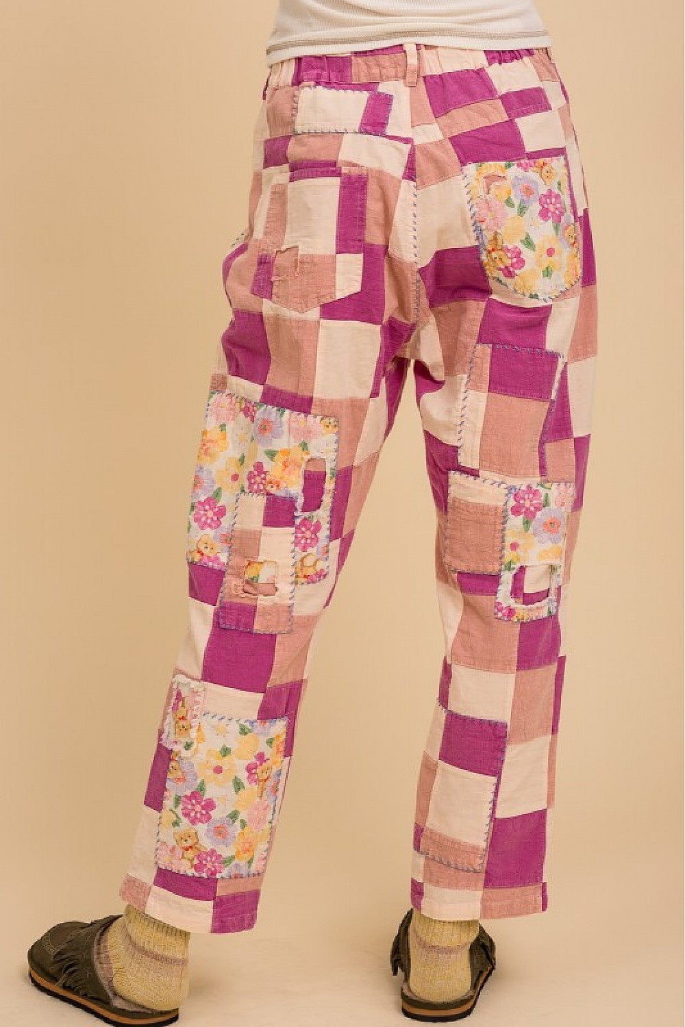 Pink Patched Pants