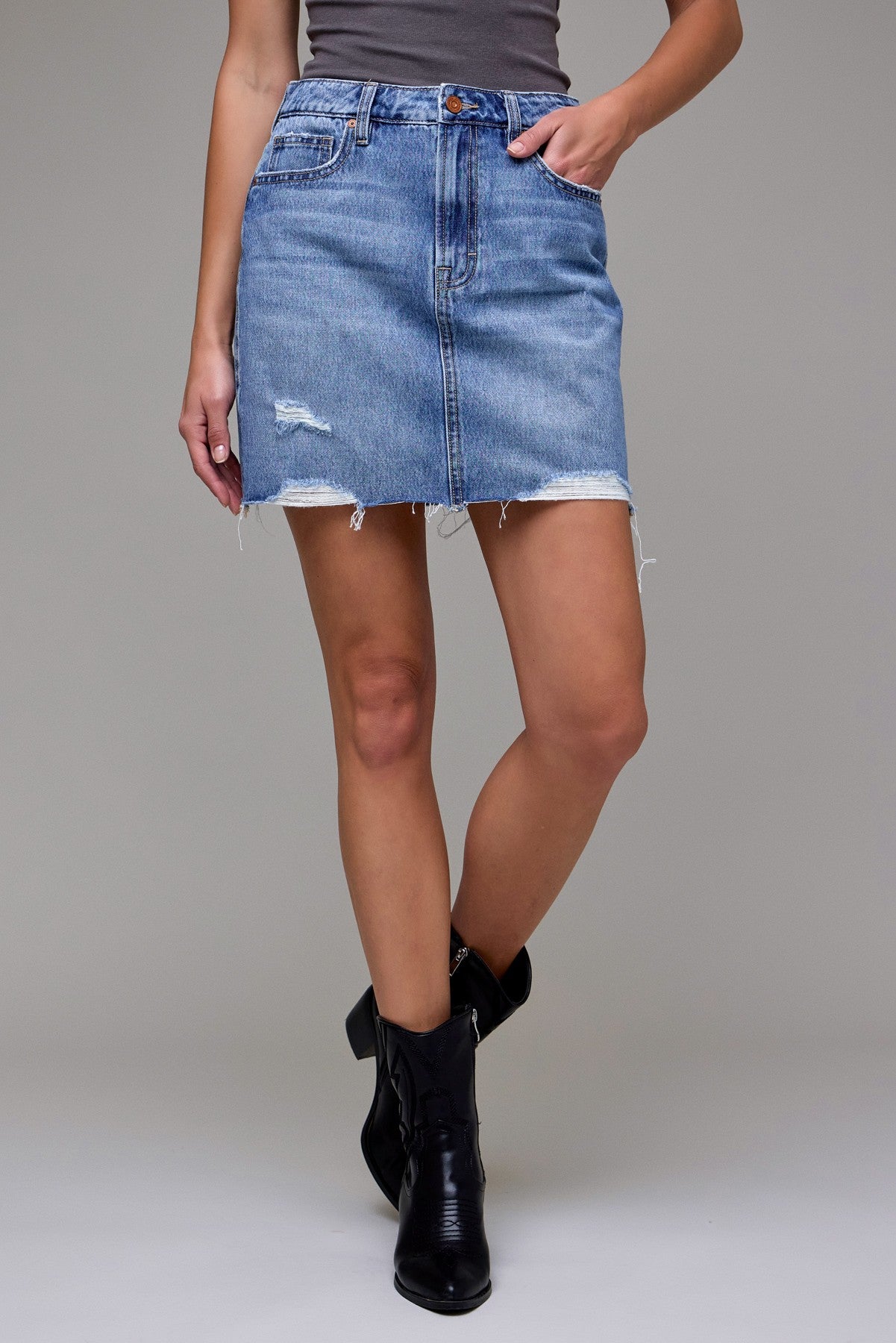 Denim Mini Skirt