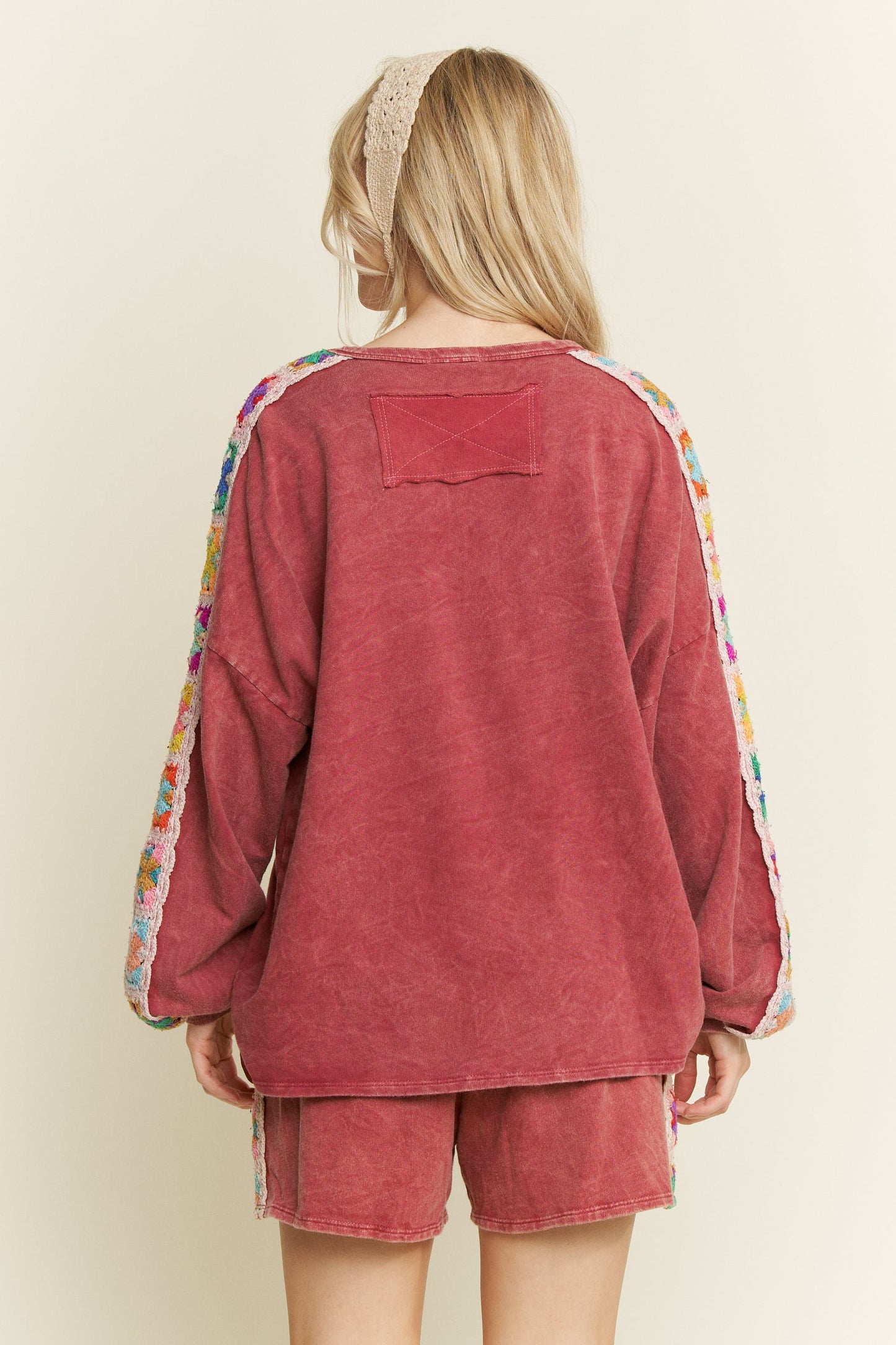 Crochet Side Sweatshirt