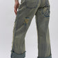 Distressed Peace Patch Jeans